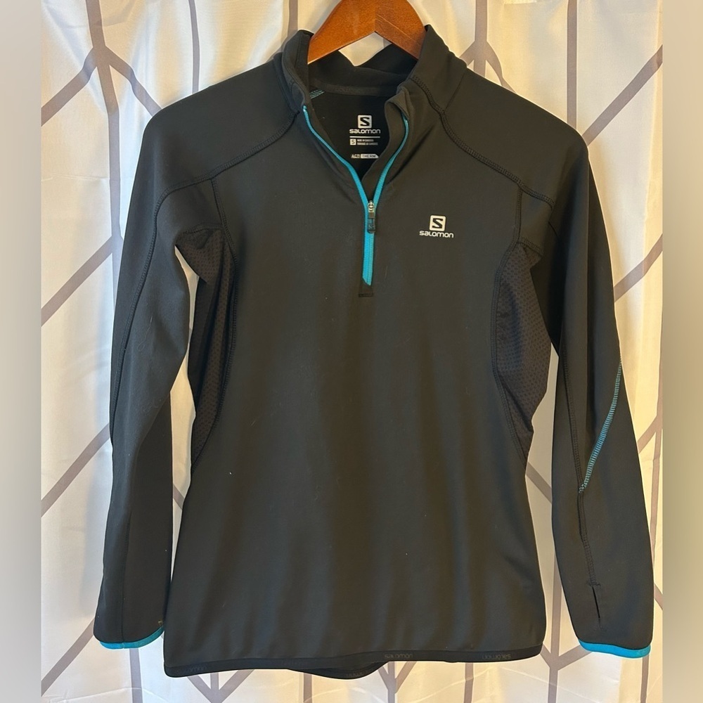 Salomon Black and Blue Women's Jacket